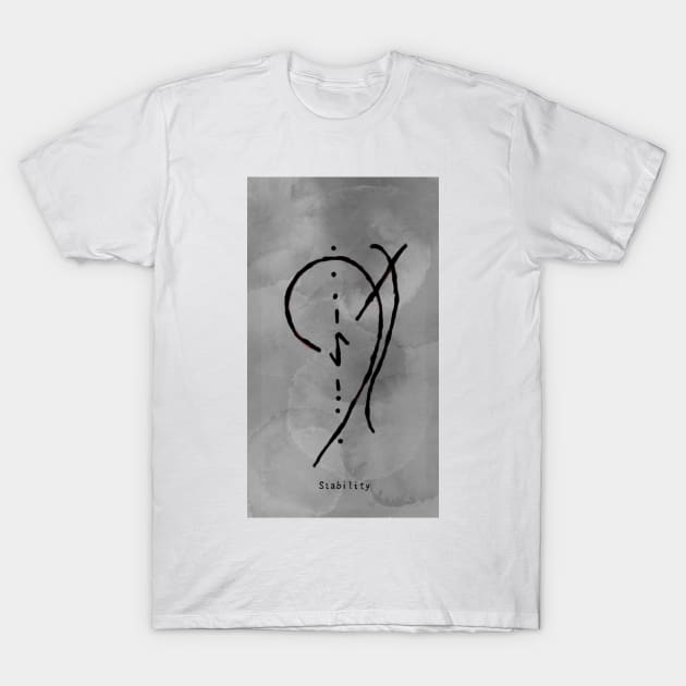 Stability Symbol Tattoo T-Shirt by neetaujla